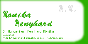 monika menyhard business card